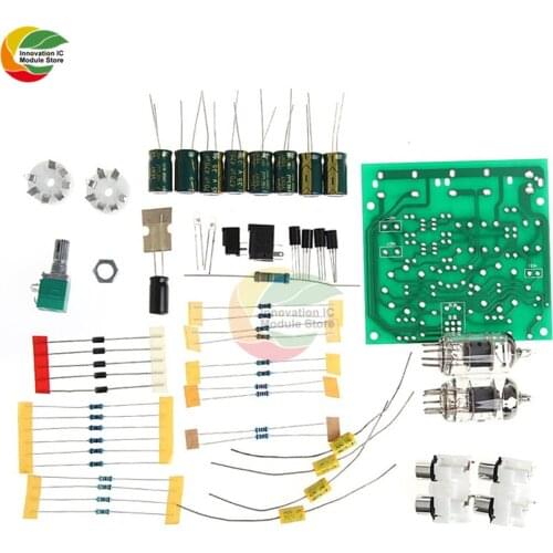 DIY Kit AC 12V 6J2 Tube Fever Pre Amplifier Preamp AMP Pre-Amplifier Board Headphone Buffer Module Stereo Potentiometer Valve