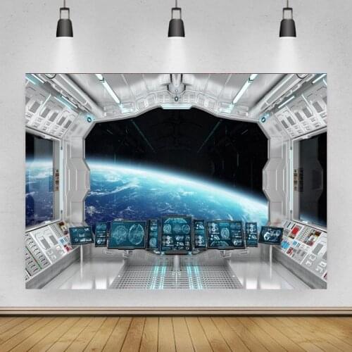 Fantasy Spaceship Technology Future Universe Portrait Photo Background Photographic Vinyl Backdrop Photocall Studio Booth Props