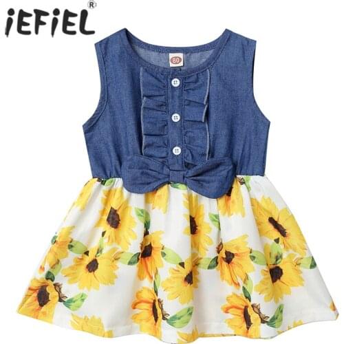 iEFiEL Denim Dresses For Babies