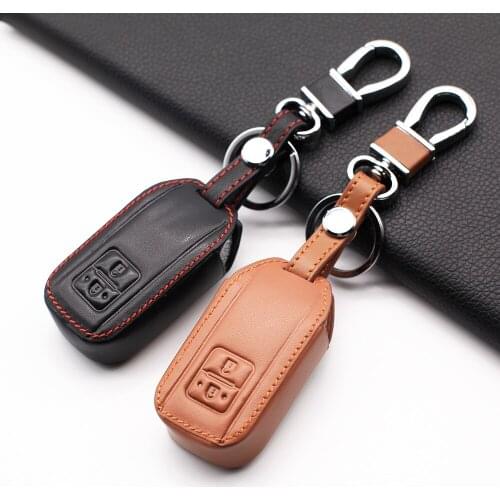 For Suzuki Swift New 2017 Wagon R Japanese Monopoly Type 2 Button Remote Control Leather Car Key Cover Fob Case Protect Shell