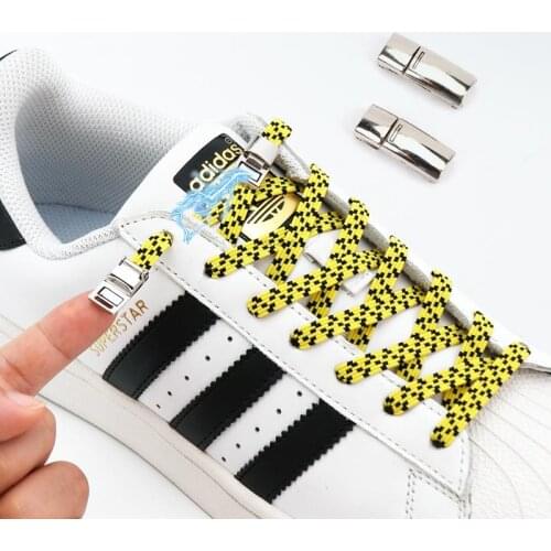 Magnetic Shoelaces No tie Shoe Laces Sneakers Elastic Shoelace Kids Adult Lazy Quick Press Lock Flat Color Matching Shoe Strings
