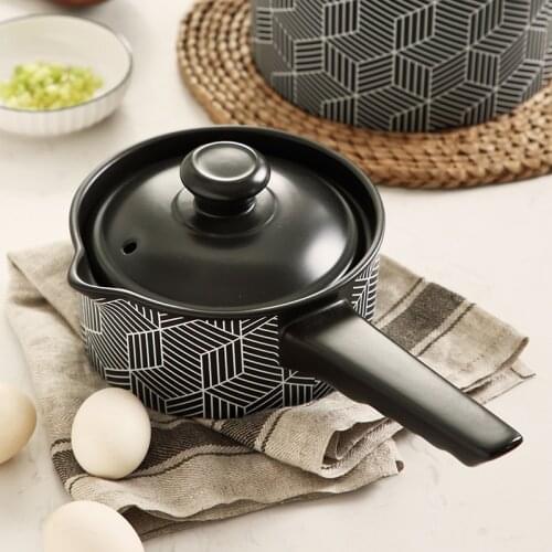 Small casserole ceramic milk pot small baby stew pot baby auxiliary food pot porridge noodle pot gas cooker is suitable