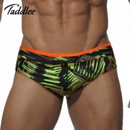 Taddlee Brand Man Men Swimwear Swimsuits Pad Front Enhance Swimming Briefs Bikini Mens Swimming Surf Board Gay Penis Pouch WJ