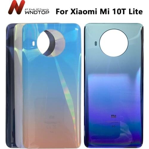 New For Xiaomi Mi 10T Lite 5G Battery Cover Back Glass Panel Rear Door Case Mi 10T Lite Battery Cover Back Cover
