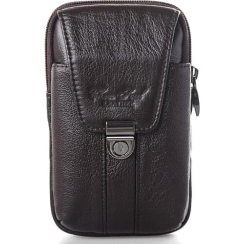 New Men Genuine Leather First Layer Cowhide fashion Crossbody Shoulder Bag Casual Belt Waist Fanny Pack phone Pack wallet