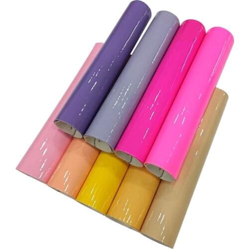 135x30cm Solid Bright Color Smooth Mirror PU Synthetic Leather Fabric Sheet for Making Hair Bow/Shoe Upper/Bag/Handbag/Craft