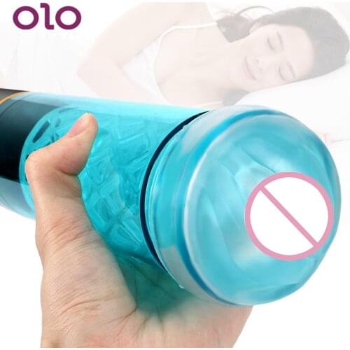 OLO Silicone Suction Deep Throat Artificial Vagina Male Masturbators Cup Masturbation Sex Toys For Men
