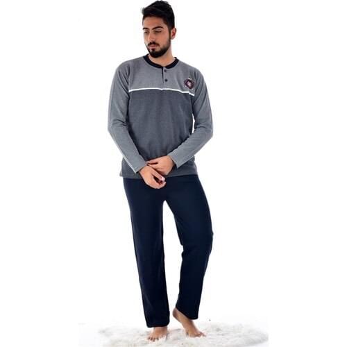 Pemilo Male 2090 Long-Sleeve Ringelli Pajamas set Smoked