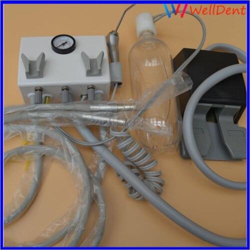 Portable Dental Turbine Unit Wall Mount Work with Air Compressor Triplex Syringe