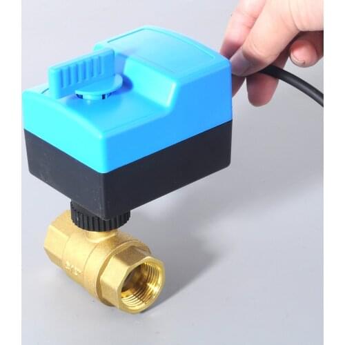 DN25 G1"AC220V actuator brass motorized motor driven ball solenoid water valve 220v switch type electric two way valves
