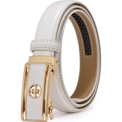 2019 Fashion Women Belts For Dress Jeans Automatic Buckle Strap Luxury Women Waistband Brand Designer Genuine Leather Belt