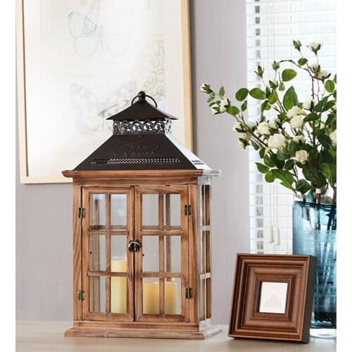 Retro Nostalgic Chinese Candlestick Decoration Windproof Candle Holder