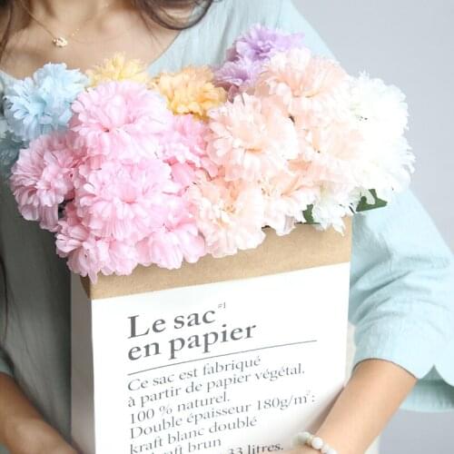 Silk 7 head tea rose chrysanthemum wedding holding Simulation flowers home living room decorative fake flowers Photo props