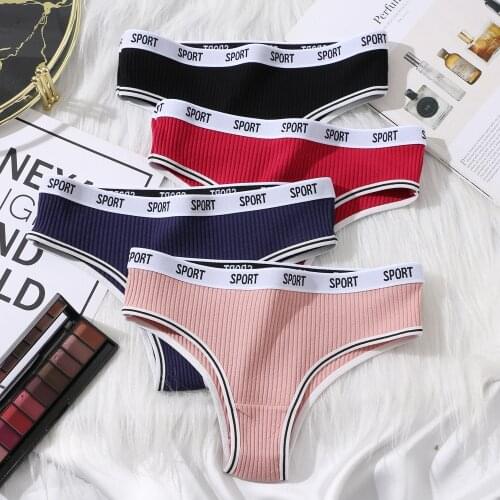 KISS WIFE Sexy Cotton Womens Underwear Comfortable and Soft Lingerie G-String Thong Panties Womens Sports Yoga Underwear