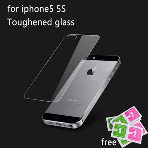 Back Tempered Glass Screen Protector On for iPhone 5 5S SE Clear Toughened Protective Film Guard pelicula de vidro HD Cover