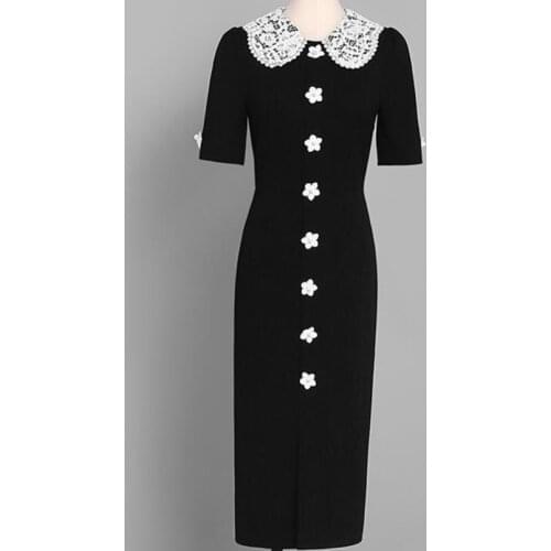 Black dress temperament long dress womens