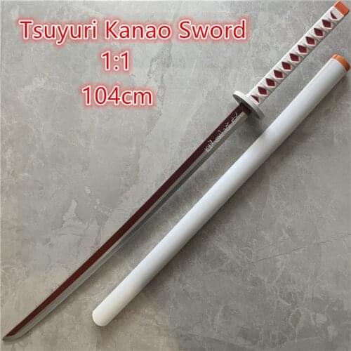 1:1 Demon Slayer Sword Weapon Cosplay Kimetsu no Yaiba Tsuyuri Kanao Shinobu Sowrd Ninja Knife Prop Model Toy 104cm