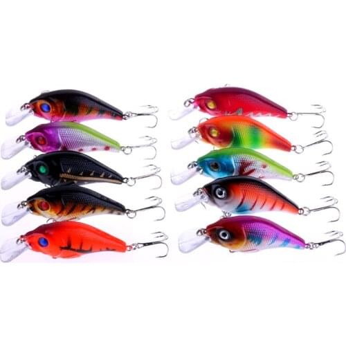 HENGJIA 10pcs diving crankbaits bass wobbler catfish fishing lures carp trout perch peche fishing baits pesca fsihing tackle