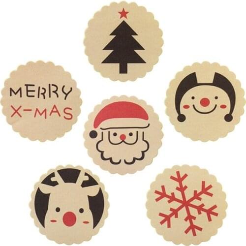 120 Pcs/lot New Vintage Christmas Theme Sealing Sticker DIY Gifts Posted Baking Decoration Label Multifunction