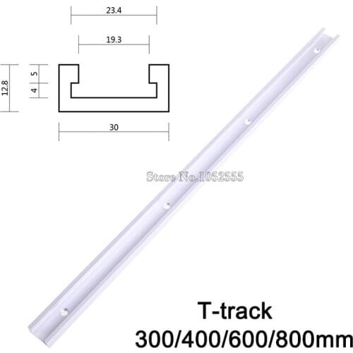2PCS 300/400/600/800mm Standard T-track,Aluminium Miter Track/Slot for Table Saw, Router,Drill Press Jigs Woodworking Tools K713