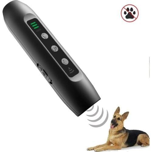 3 in 1 Pet Dog Repeller Anti Barking Device Sensors 25KHz Ultrasonic Dog Training train all Kinds of Dogs With LED Light