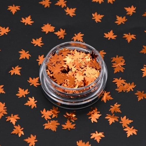50g/bag Color Shift Glitter Flakes 3D Leaves Shape Holographic Fine Glitter