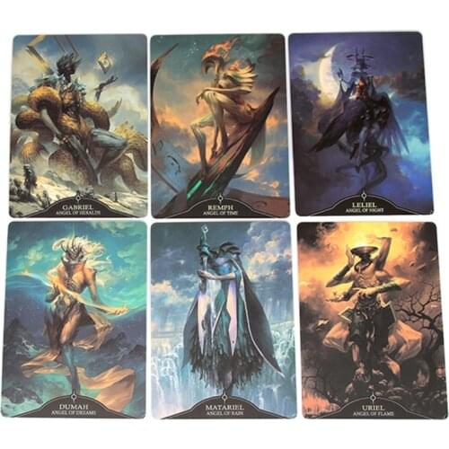 Angelarium Oracle Of Emanations Full English 33 Cards Deck Tarot Family Party Board Game Divination Card 03KA