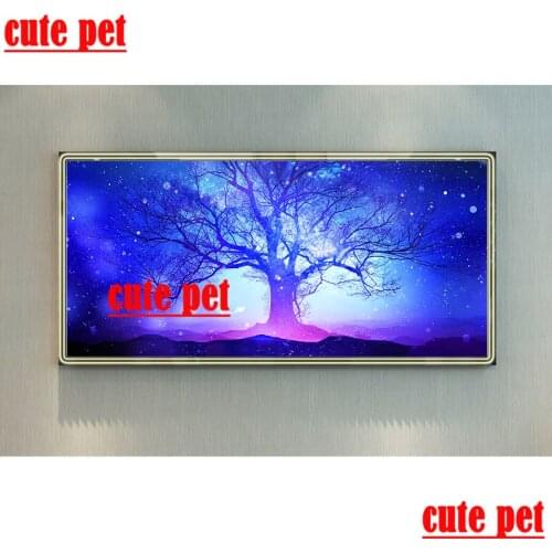 Large puzzle crossstitches Light Fantasy tree wallpaper diamond painting embroidery full drill Decor diamond painting rhinestone
