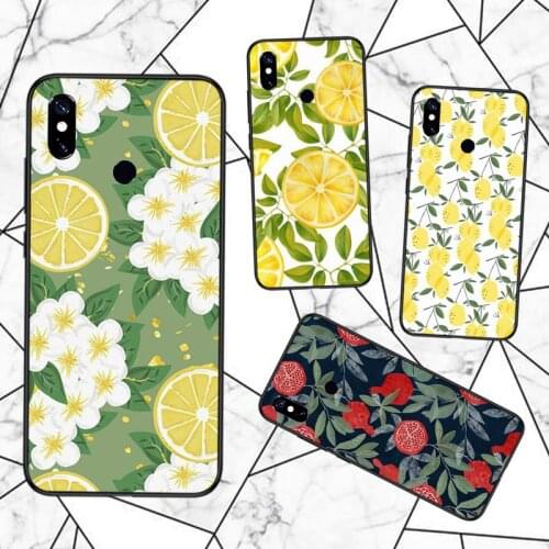 Summer green lemon leaves peach fruit Phone Case For Xiaomi Redmi note 7 8 9 t max3 s 10 pro lite funda coque shell cover