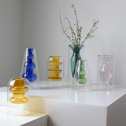 Flower Vase For Table Decoration Living Room Decorative Vase Modern Table Ornaments Floral Flower Nordic Vase