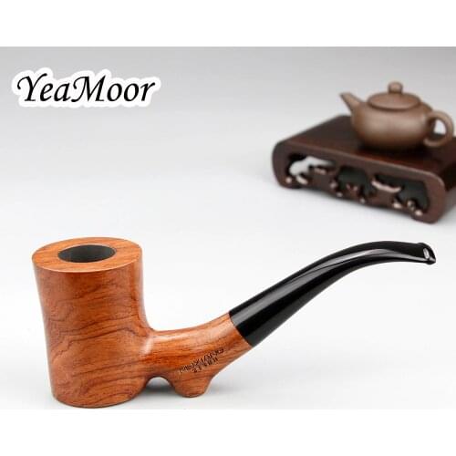Creative Flat Bottom Wooden Pipe 9mm Filter Handmade Smoking Tobacco Pipe 10 tools free Rosewood Smoking Pipe Smoke Accessory