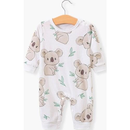 Newborn Cotton Romper Infant Toddler Baby Girl Onesie Koala Print Long Sleeve Costume New Born Infant Jumpsuit Baby Boy Clothes