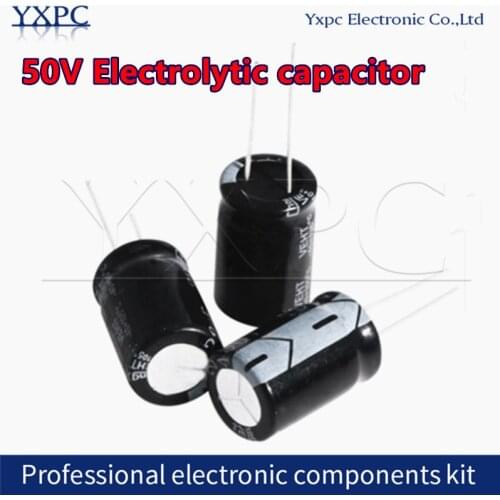 10PCS 50V Electrolytic Capacitor 0.1UF 0.22uf 0.33uf 0.47uf 1uf 2.2uf 3.3uf 4.7uf 10uf 22uf 33uf 47uf 100uf 220uf 330uf 470uf