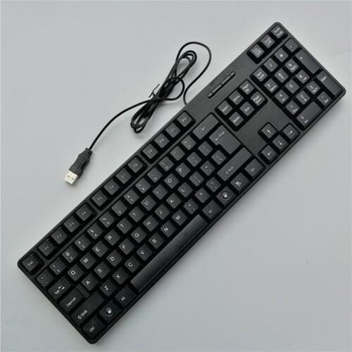 Spanish Keyboard English/Arabic/French/Spanish USB Wired Silent Keyboard Waterproof 104 Keys Keyboard for Desktop Computer PC