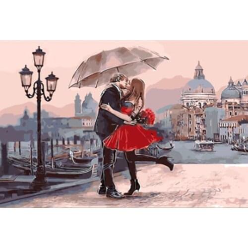 Beautiful Figure DIY Digital Oil Painting Paint By Numbers Special Gift Scenery Painting Watertown Love Painting By Hand