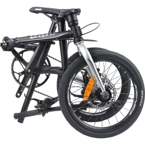 Litepro Folding Bicycle Chrome Molybdenum Steel Disc Brake Folding Bike 9-speed 16 Inch Scooter Kid Bike