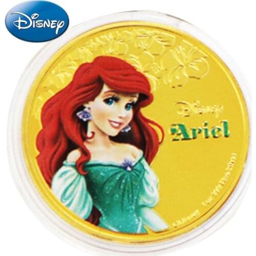Disney Cute Cartoon Snow White Personality Creative Childrens Souvenirs Six Color Gold Coin Tooth Fairy Medal