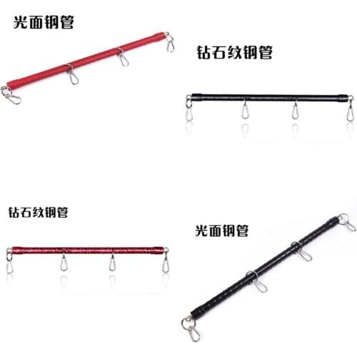 PU Leather Metal Bondage accessory Spreader Bar For Hand Cuff Ankle Cuffs