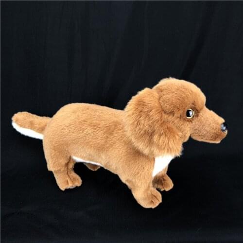 Lovely brown dachshund plush toy cartoon dog 40cm soft doll kids toy decoration Christmas gift h1291