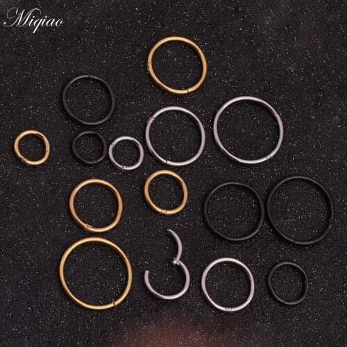 Miqiao 2pcs Simple New Product Multifunctional Nose Ring 6mm-16mm Exquisite Human Body Piercing Jewelry