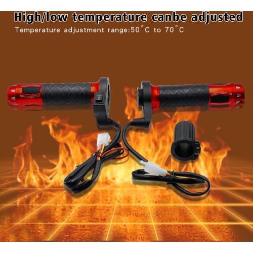 Motorcycle Electric Heated Grips Motorbike Hot Grip ATV Scooter 22mm 7/8" Handlebar Hand Warmer Aluminum 12V