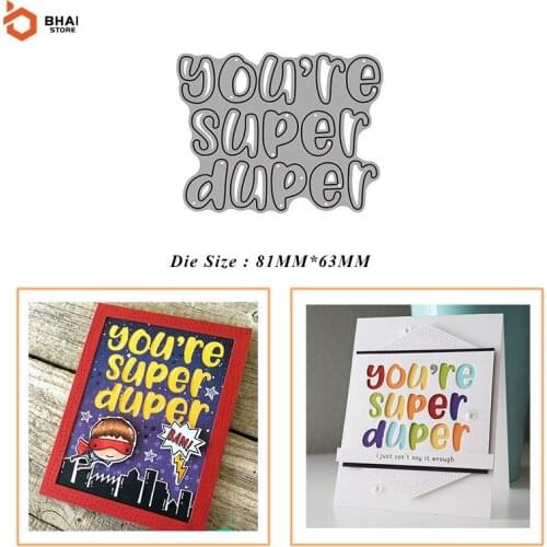 New Super English Words Metal Cutting Dies and Stamps for DIY Scrapbooking Photo Album Decorative Embossing DIY Paper Cards Dies