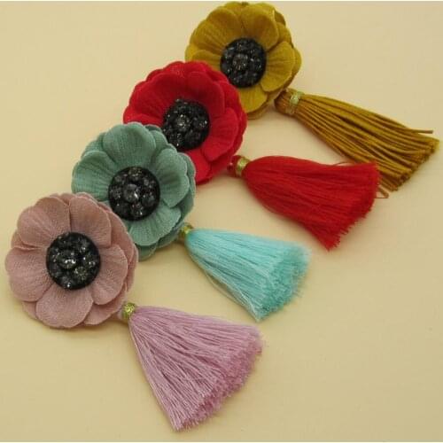 New Jewelry Bohemian Big Long Tassel Pendant Flower Earrings for Woman Oorbellen Dangle Drop Earrings Gifts for Girls