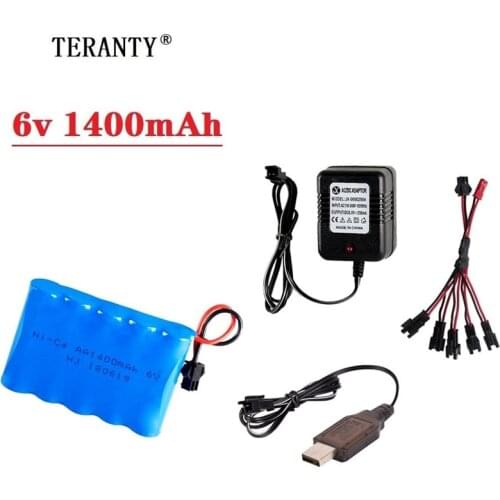 Upgrade 6v 1400mah NiCD Battery Charger sets For Rc Toys Cars Tank Truck Robots Guns Boats AA Ni-CD 6v Rechargeable Battery Pack