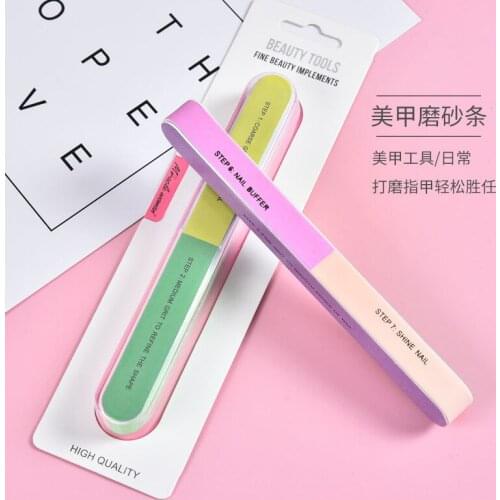 7 Way Nail File and Buffer Block Professional Nail Buffering Files 7 Steps Washable Emery Boards for Acrylic Nails