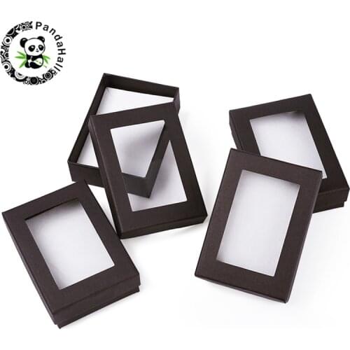 60pcs Jewelry Set Boxes Rectangle White Black Gift Boxes for Necklaces Earrings and Rings Packaging Cardboard 90x65x28mm