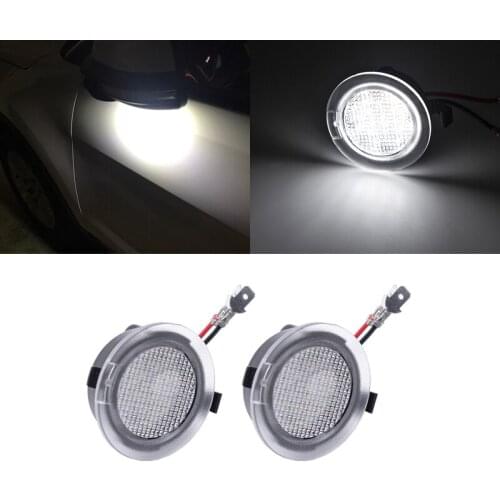 Fits For Toyota Tundra 2007-2018 Sequoia 2008-2017 2x SMD White Canbus Led Side Mirror Rearview Puddle Lights Lamp