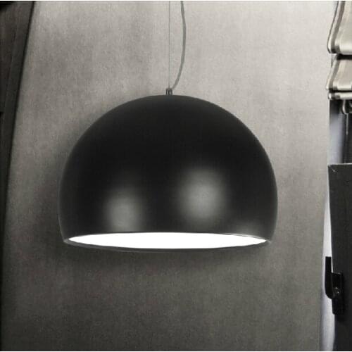 Pendant light aluminum semicircle pendant lights half ball classic black dinning room restaurants pendant lamps modern