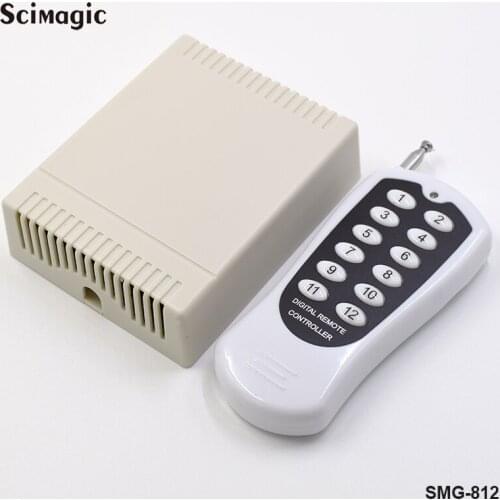 Remote Control Transmitter 12CH Relay RF Switch +12V DC Remote Control Receiver 433.92mhz