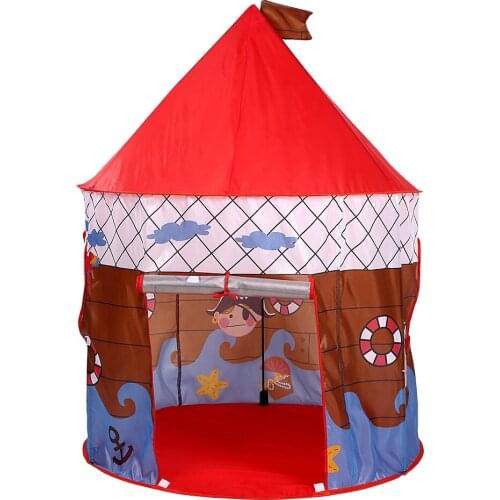 Foldable Kids Girl Pirate Themed Play House Indoor Outdoor Pop Up Tent Toy
